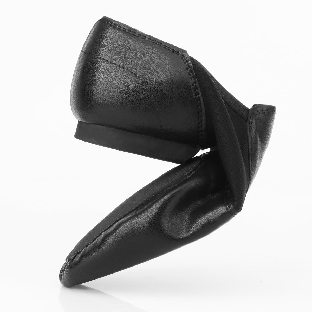 Keemi Black Jazz Shoes for Woman, Leather Dance Shoes for Women Men Unisex Adults,Non-Slip Women's Dancing Shoe(8.5W / 7.5M)