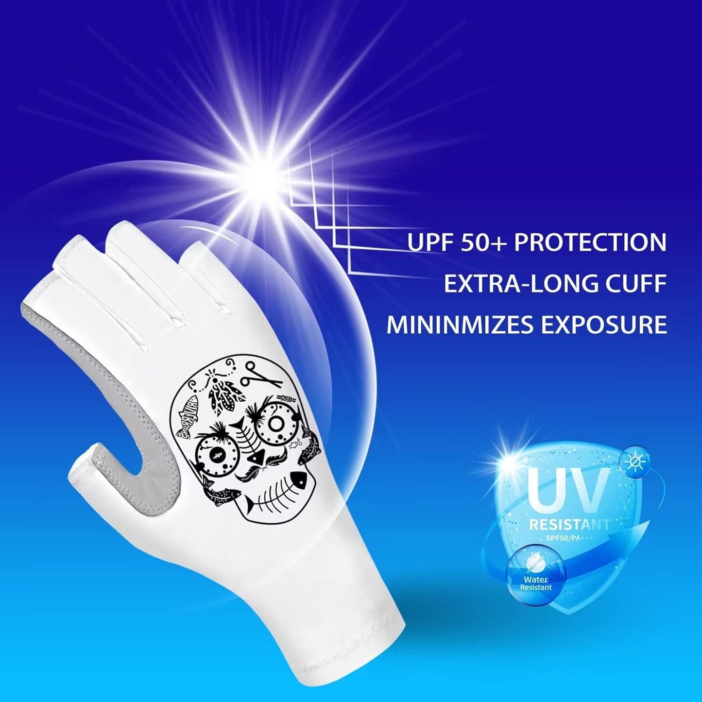 UPF 50+ Fishing Gloves | UV Protection for Men & Women | Outdoor Activities