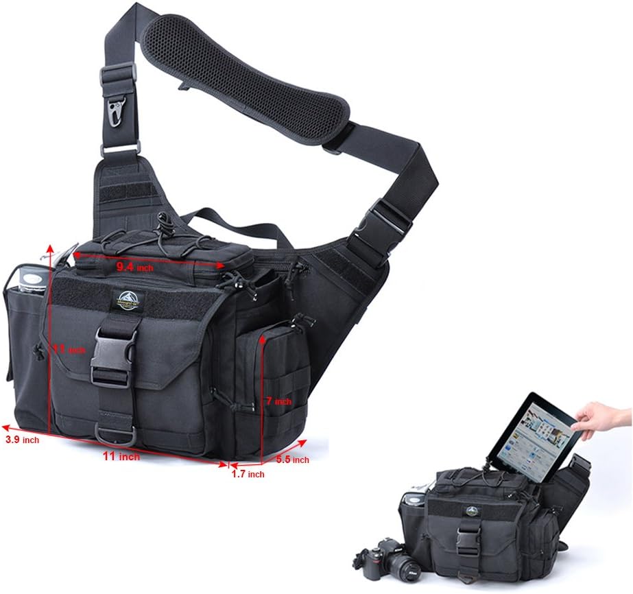 SHANGRI-LA Multi-functional Outdoor Hiking Pack Tactical Messenger Range Bag Camera Sling Assault CCW Gear Modular Deployment