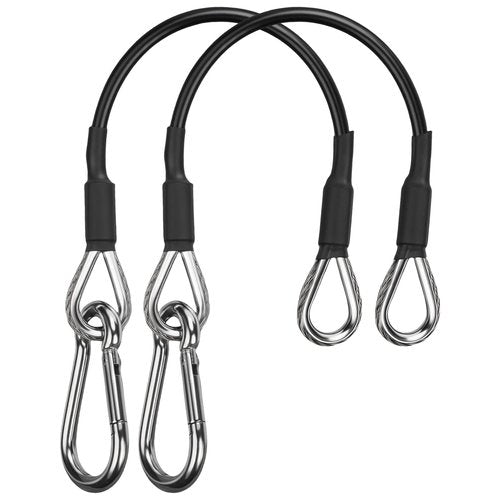 MUGLFPT (2-Pack 10" Gym Cable Extender with Carabiners, Compatible with Bowflex Home Gym Attachments for LAT Pulldown, Triceps Pushdown, and Leg Extension Machine – Thick 0.2"