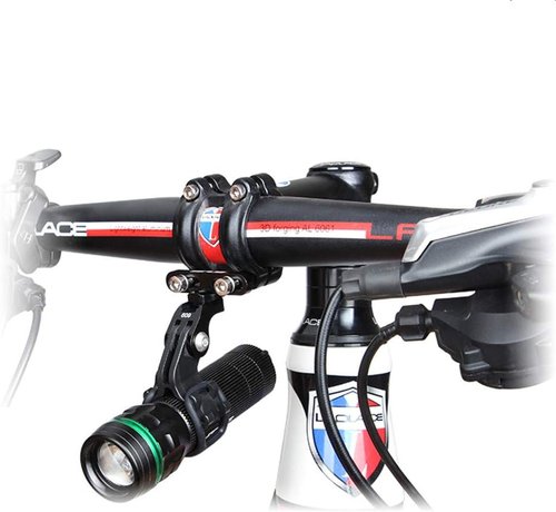 Bicycle Light Torch Flashlight Holder Clip Mount Bracket for Road Bike Cycling Part Adjusted Compatible with Gopro Camera Mount Holder Adapter(2PCS)