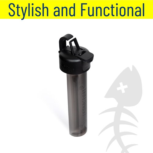 Drunk Fish Lid With Extra Flask | Concealed Lid for Wide Mouth Water Bottles | Covert Beverage Concealment and Enhancement | Secret Compartment Plastic Flask
