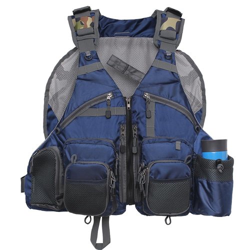 Kylebooker Fly Fishing Vest Pack Adjustable for Men and Women(Blue)