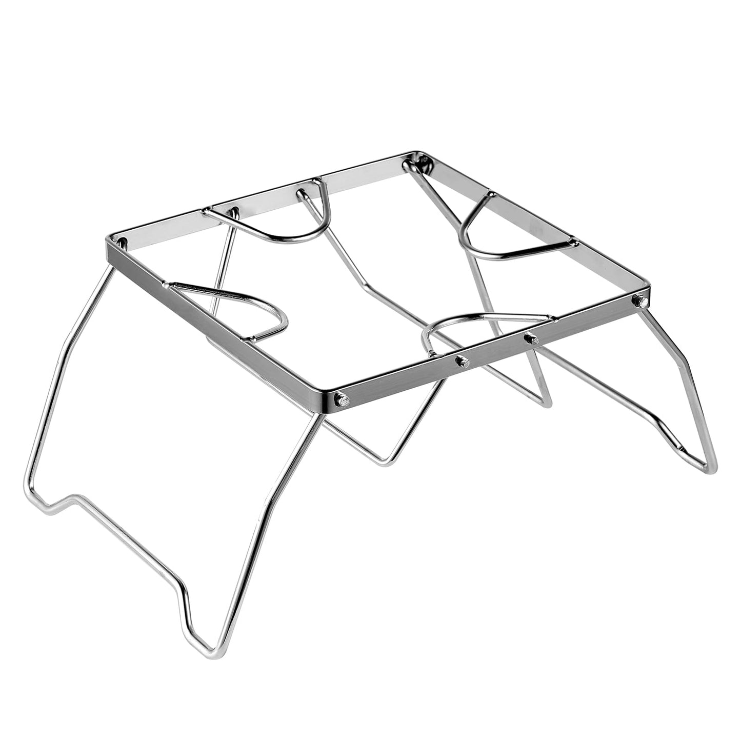 Jekero Portable Folding Camping Campfire Grill Pot Rack Cast Iron over Fire Split Stoves 7.48x7.48x5.12 inch