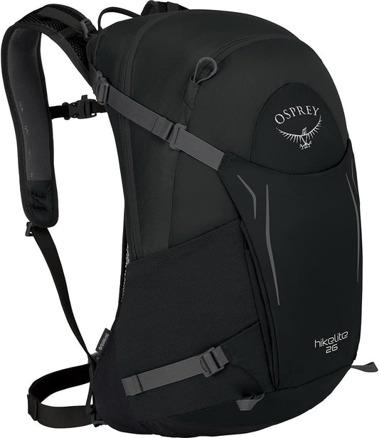 Osprey Hikelite 26L Unisex Hiking Backpack, Black