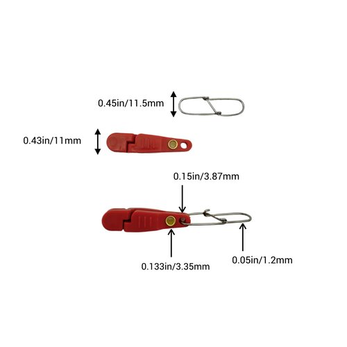 Loch Ness Tackle Easy Clip Heavy Compression Line Snap Release Weight Offshore Fishing Planer Board Kite Downriggers Snap Release Outrigger Release Clips