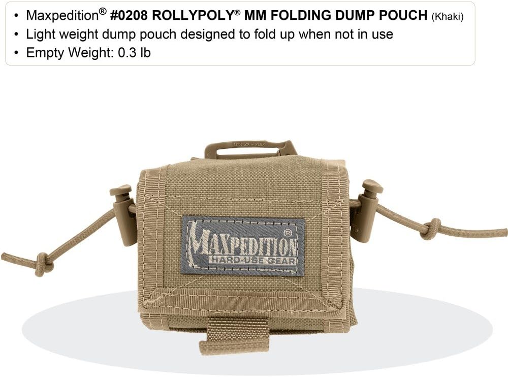 Maxpedition Rollypoly Folding Dump Pouch (Od Green) 6x3x8"