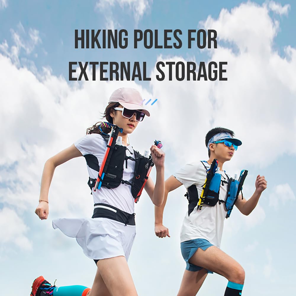 AONIJIE Running Hydration Vest Backpack 5L Marathon Race Cycling Hiking Climbing Trail Running Essentials for Women Men (Blue)