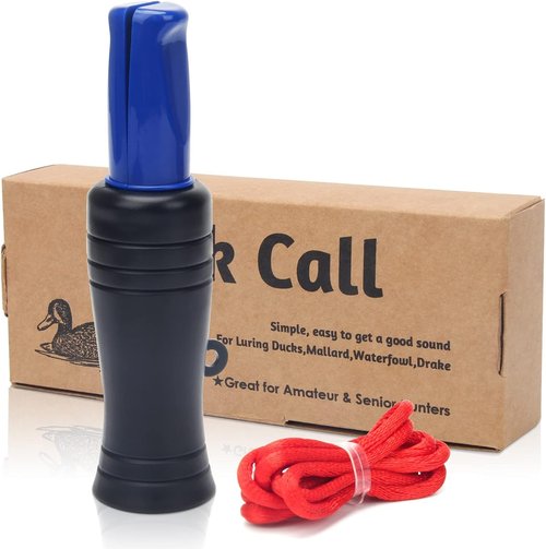 Qnsouioe Duck Call Lanyard with Camo Military Grade Duck Hunting Accessories with Drops Secures 6 Call, Hand Braided 550lb Paracord Goose Calls for Hunting Predator (Duck Call Blue, Blue)