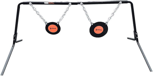 Viking Solutions Single Stand Dual Gong Target System 8" and 10" Gongs 3/8" AR500 Steel