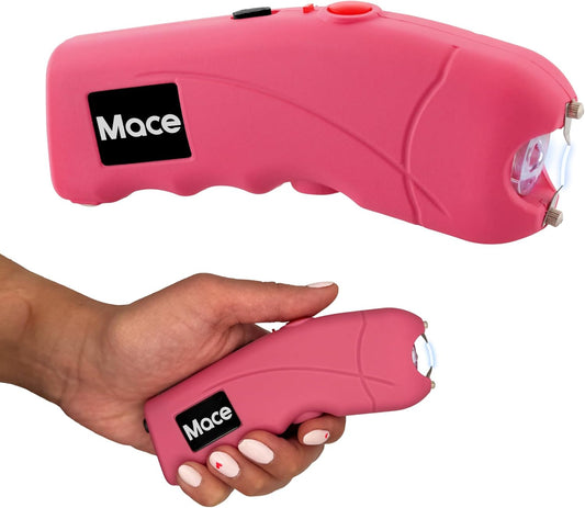 Rechargeable Mace Stun Gun for Self Defense - High Voltage with Bright LED Light