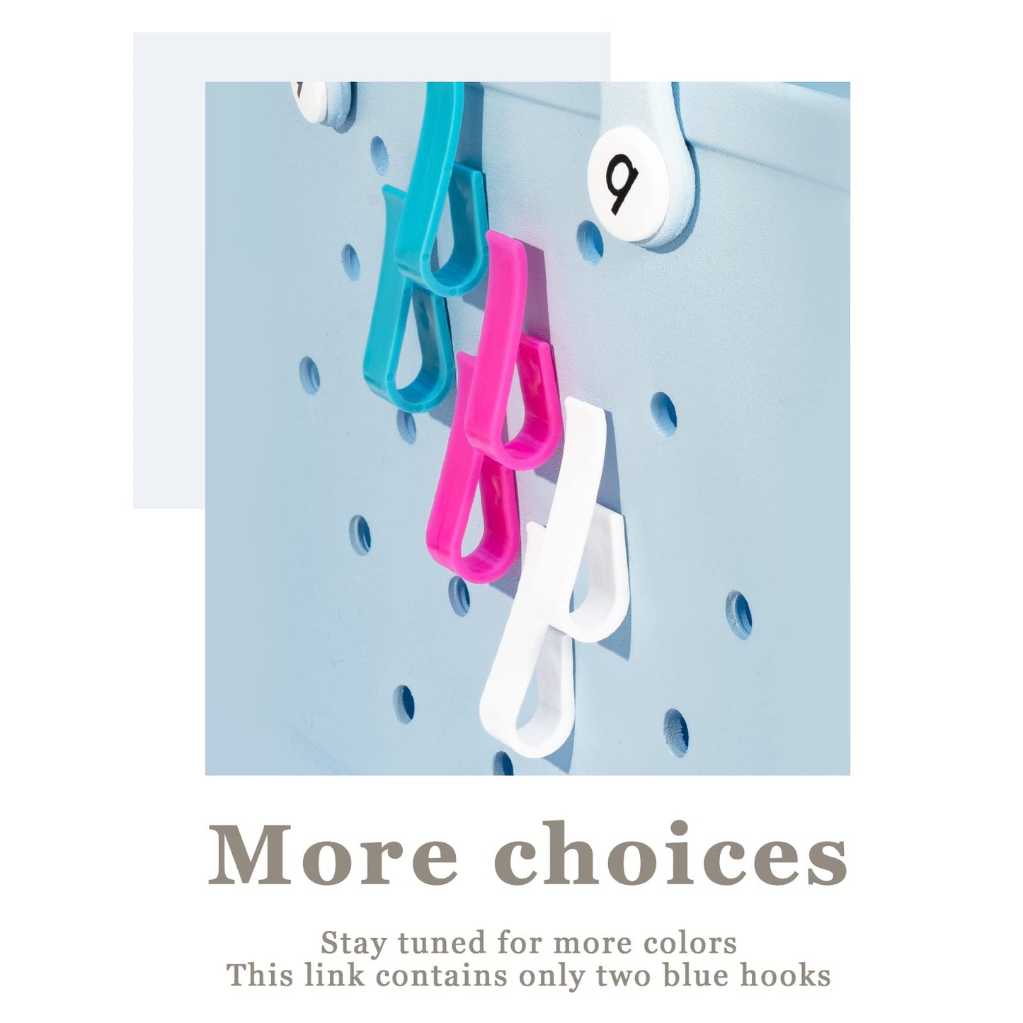 Hooks Accessories for Bogg Bags,2Pcs Insert Holder Charm Accessory Organize Valuables on Bag,Bogg Bags Decordation (Blue)