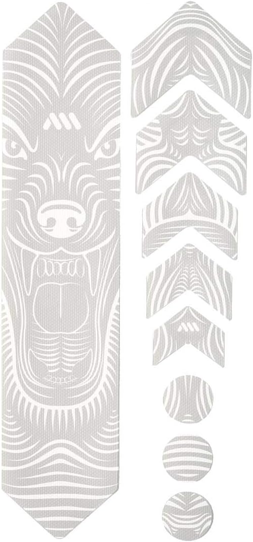 All Mountain Style Bike Frame Protector Universal Fit - 9-Piece Set for Down Tube, Chainstay, Cable Wear, High-Impact Honeycomb PVC to Protect Your Bike from Scratches, Chips and Dings