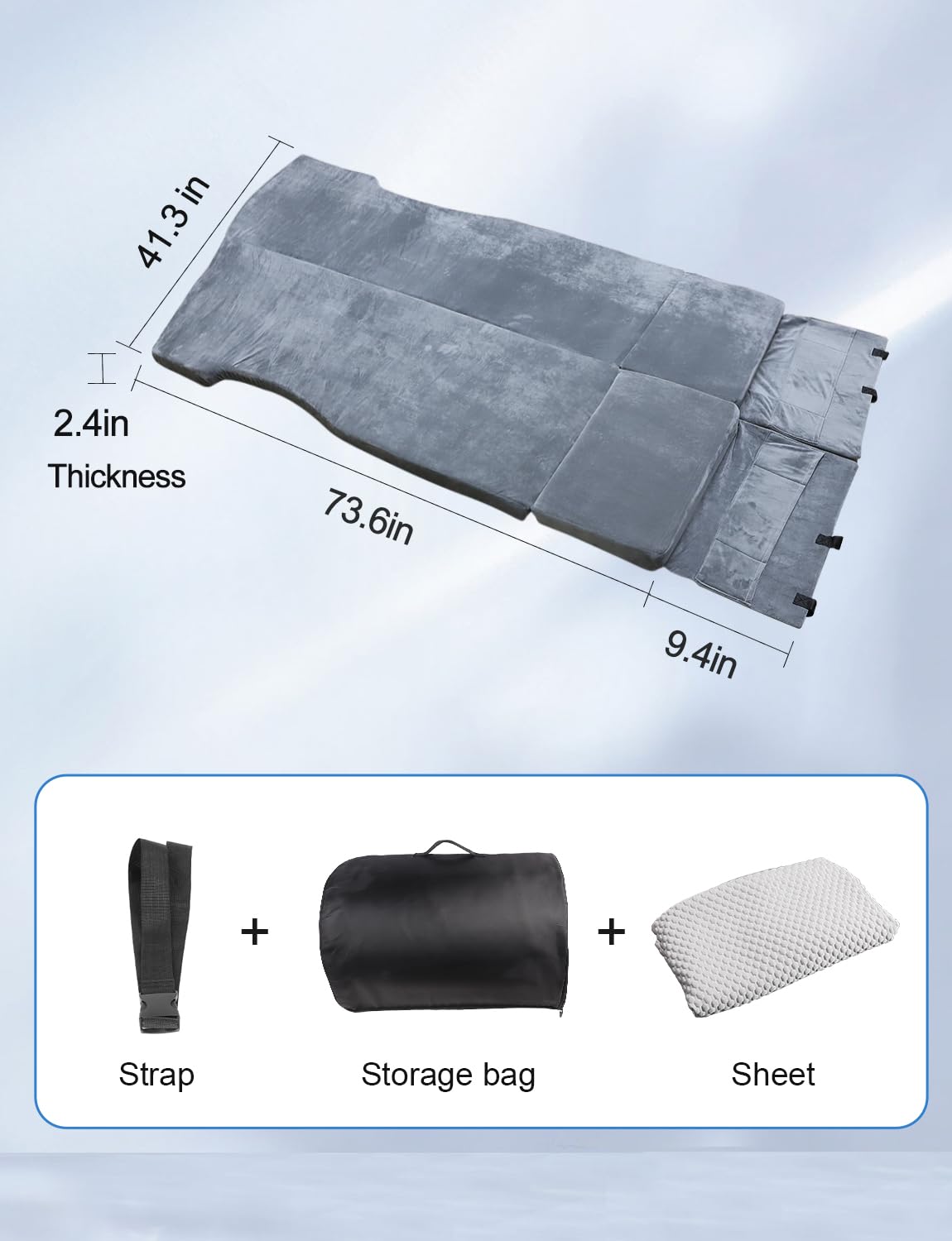 EVFITUS for Tesla Model Y 3 Mattress Foam Camping Mattress Bed for Tesla Model Y 3 Accessories Storage Bag & Sheet Provided