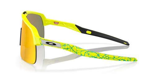 Oakley Men's OO9463 Sutro Lite Rectangular Sunglasses, Inner Spark Matte Tennis Ball Yellow/Prizm Ruby, 39 mm