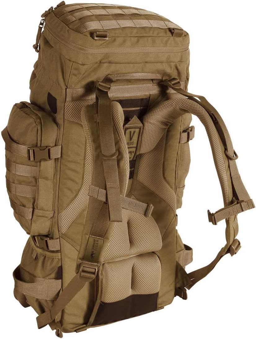 Tasmanian Tiger MKIII Tactical Backpack - 52L with MOLLE System & Detachable Hip Strap, Black