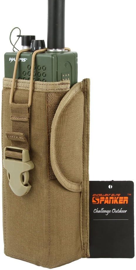 EXCELLENT ELITE SPANKER Tactical Universal Radio Holster Pouch Holder Case Bag Molle Adjustable Military Walkie Talkie Holder