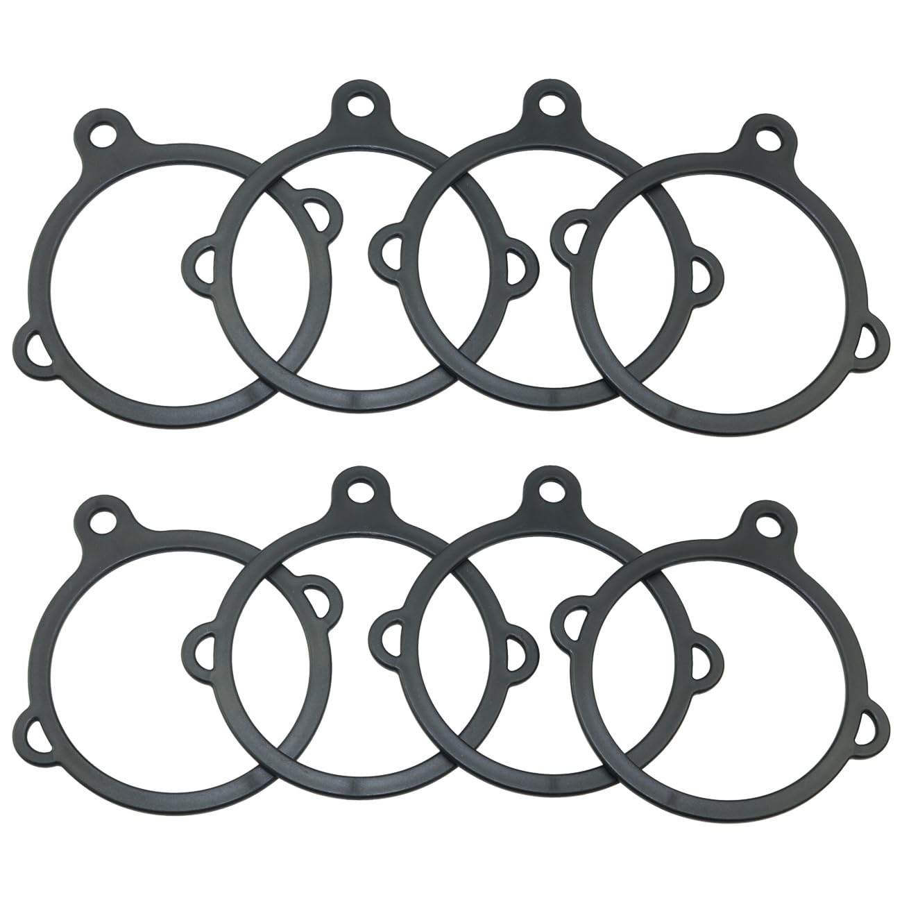 FMHXG 8PCS Paracord Water Bottle Loop Strap 3 Hole Plastic Ring Cup Accessory Safety Water Bottle Loop Sports Insulated Mug Plastic Carrying Ring 2.3 inch for Water Bottle Carrier Stand Handle Black