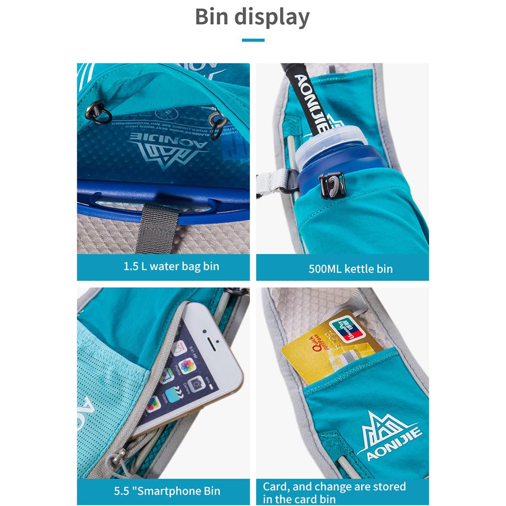 AONIJIE Hydration Backpack Vest for Outdoor Sports Breathable and Lightweight,Hydration Pack for Running, Cycling, and Hiking