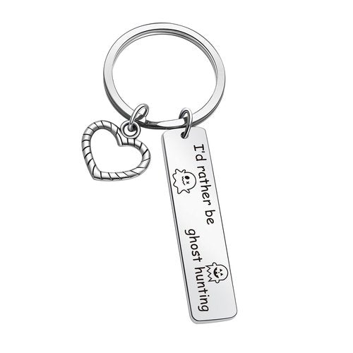 ZQEOU Ghost Keychain Halloween Party Gift Halloween Jewelry Ghost Hunting Keychain Funny Ghost Hunter Jewelry Spooky Gifts Cute Ghost Decor Paranormal Investigator Gifts