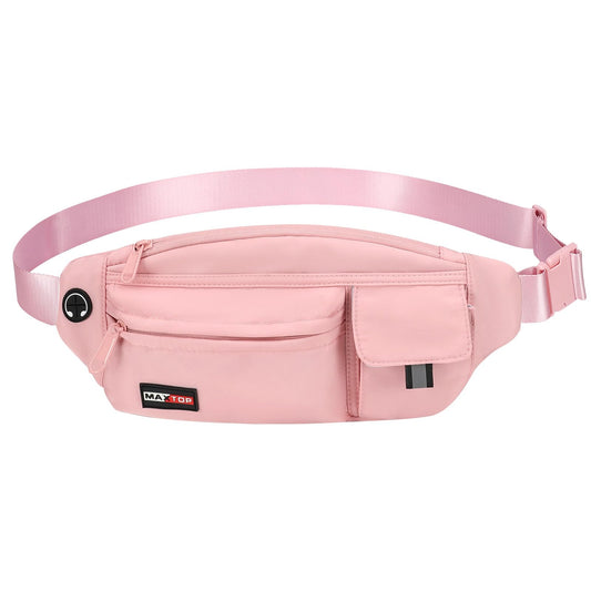 MAXTOP Fanny Pack Shoulder Bag Belt Bag with Headphone Jack Water Resistant Waist Bag Running Phone Holder for Women Yoga Gym Jogging Workout Fitness Exercise Dog Walking