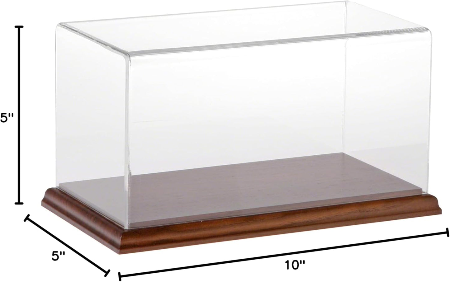 Plymor Clear Acrylic Display Case with No Base, 10" W x 5" D x 5" H