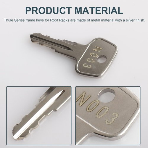 N003 Thule Series Frame Keys,Thule Key Replacement for Thule Ski,Roof,Cargo Box,Carrier Racks and Crossbar [Code N003]