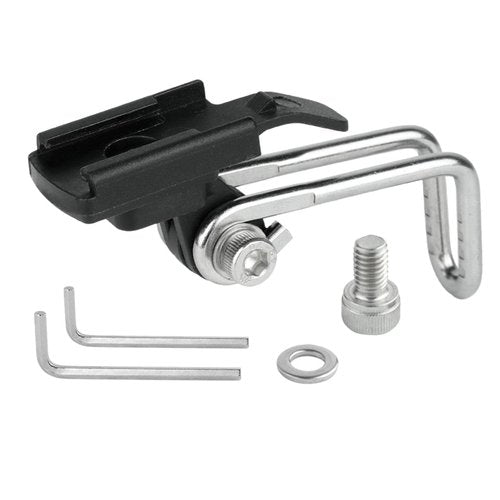Center Fork Bicycle Headlight Bracket Clamp LED Lamps Stand Accessories Handlebar Bike Flashlight Holder for Road Bikes Riding Outdoor, B03B04