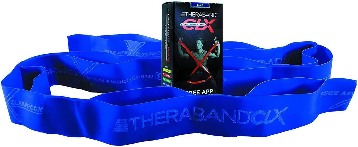 THERABAND CLX Resistance Band with Loops - Versatile Workout Tool for Strength Training