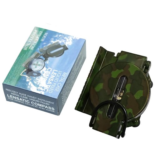 Military Compass, JYEASTZ Compass Military Grade for Hiking Survival, Waterproof Durable Boy Scout Compass Lensatic Compasses Multifunctional Outdoor Compass for Hunting Camping (Camouflage)