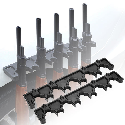 Adoreal 2PCS Magnetic Rifle Rack, 5 Slots Durable Rubber Gun Rack for Gun Storage, Magnetic Gun Holder in Gun Cabinet, Shotgun Rifle Barrel Rest Gun Safe Organizer Indoor Gun Racks