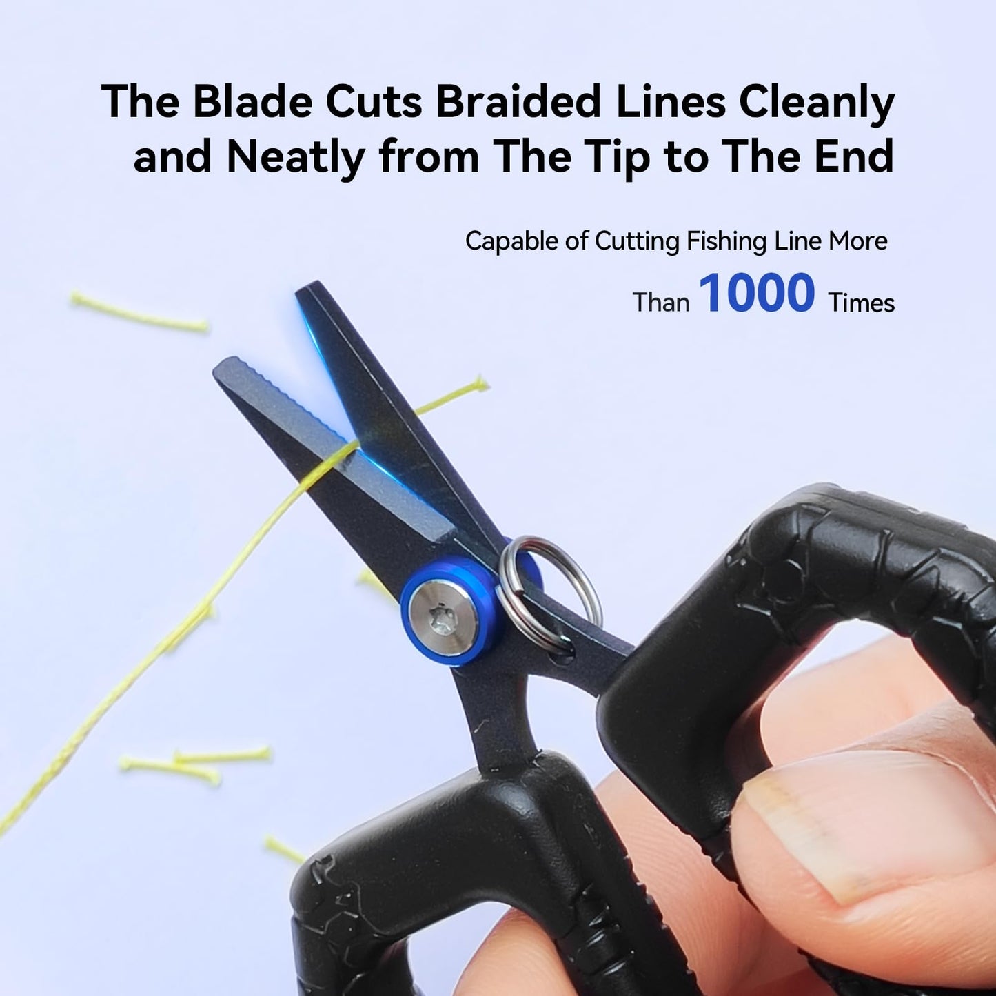 Fishing Scissors for Braided Line Fishing Line Cutter with Serrated Blades,Braid Mono & Fluorocarbon Scissors for Saltwater Fishing Gear with Coiled Lanyard