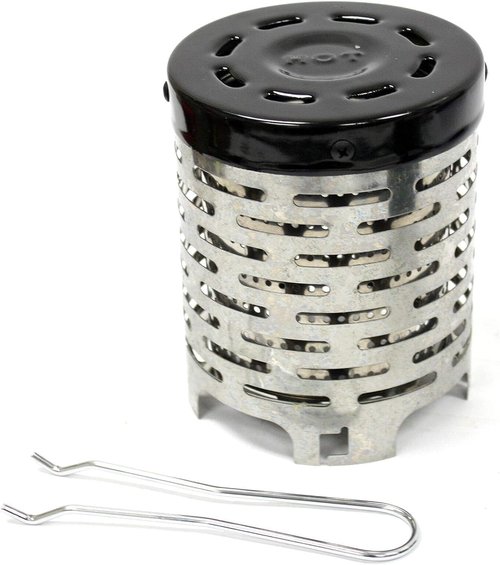 LinaLife 5.7" Camping Mini Heater Warming Stove Cover Tent Heating Cover Stainless Steel Tent Heating Cover with Handle and Storage Bag Camping Warm Equipment