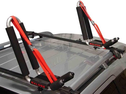 Malone J-Pro 2 J-Style Universal Car Rack Kayak Carrier with Bow and Stern Lines