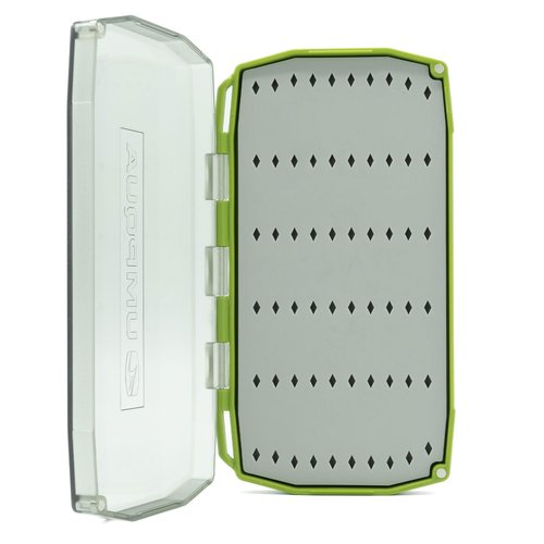 UMPQUA UPG Silicone Streamer Lime Fly Box - Lightweight Versatile Large-Sized Impact Resistant Quick-Loading Fly Storage Case - Fly Fishing Tackle Organizer