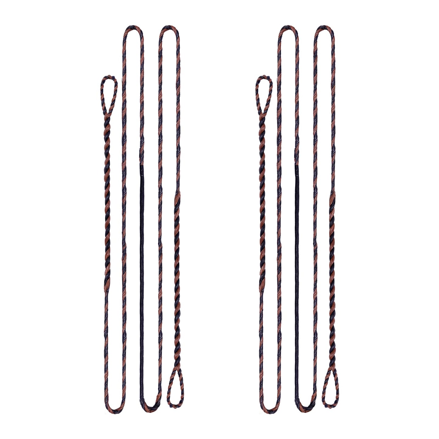 sanlida Archery 2PCS Dynaflight BCY D97 Handmade Flemish Twist Bow String 16 Strands Replacement for Traditional Longbow Recurve Bow One-Piece Bow, AMO Length 68" and 60" (AMO 68" (Actual 65"))
