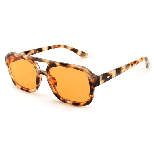 INFINIT Corsa Orange Frame Demi Brown Lens UV400 Lightweight Unisex Retro Sunglasses