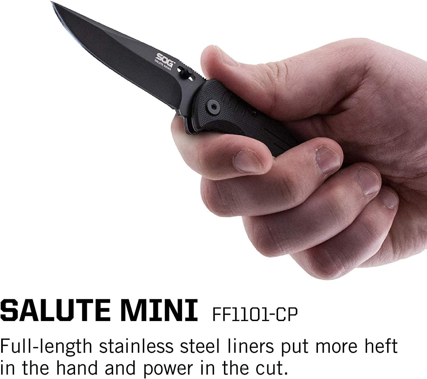 SOG Knives - Salute - Mini, Black Oxide, G10