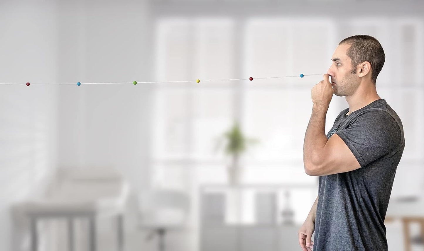Vision Convergence Training - Convergence Insufficiency Tool - Train Vision, Athletic Performance, and More!, White, 6 foot