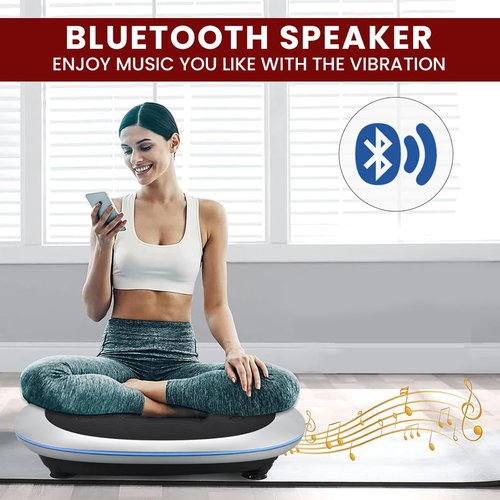 EILISON 4D Vibration Plate Exercise Machine - 3 Powerful Silent Motors Oscillation, Linear, Pulsation for Home Fitness - Full Body Viberation Machine for Recovery & Tonning(4D Silver)