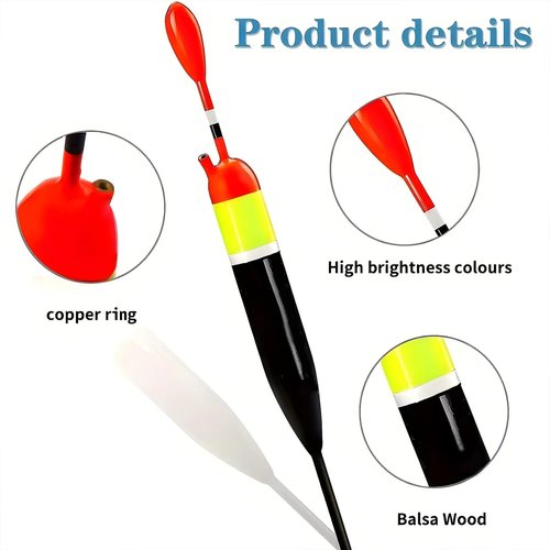 YOTO Fishing Slip Bobber Float Kit,Balsa Slip Corks and 60pcs Bobber Stops for Crappie Panfish Trout Bass Fishing