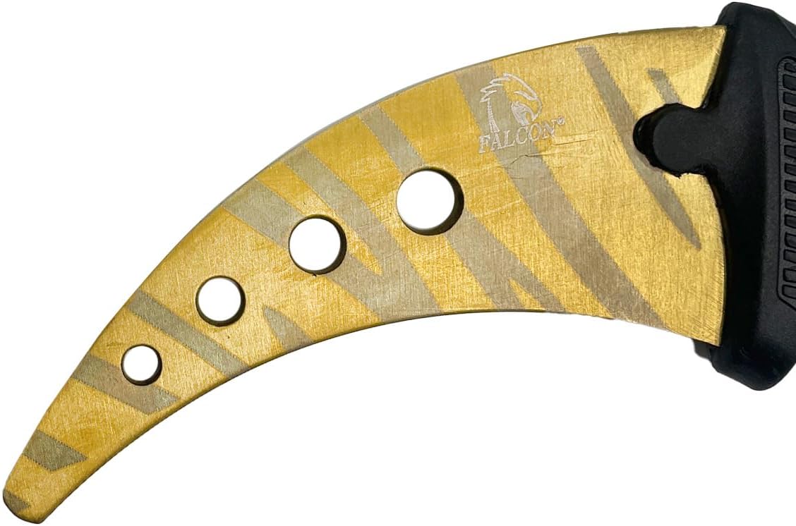 Falcon 7.5" Tactical Fixed Blade Training, No Edge. For Training Purpose Only (Black)