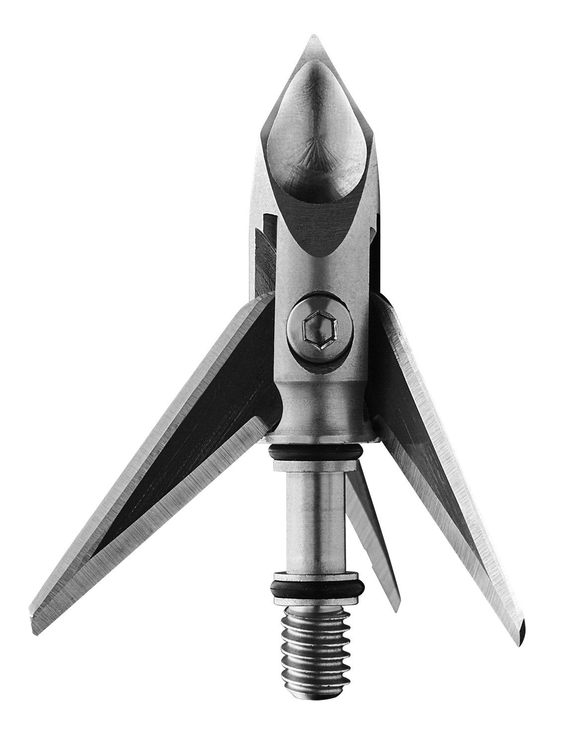 Hydroshock Pivoting Broadheads | 3 Pack | 100 Grain Screw-In Cross Bow Hydroshock-X Pivoting Broadhead, Cross Bow Arrow Heads, Bow Hunting Accessories, 0.032”, Stainless Steel