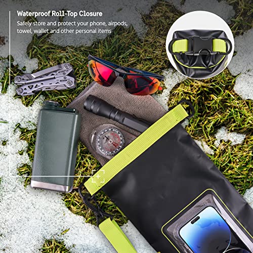 Pelican Marine Waterproof Dry Bag 2L with Phone Pouch Black Yellow - IP68