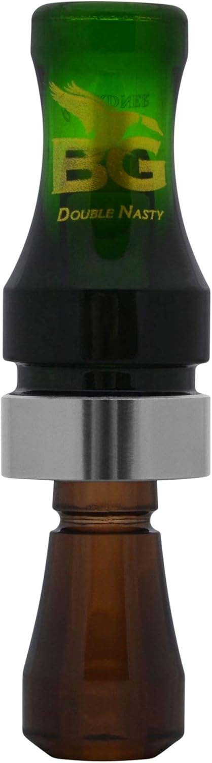 BGC Double Nasty Duck Call - Camo Green/Smoke - Polycarbonate