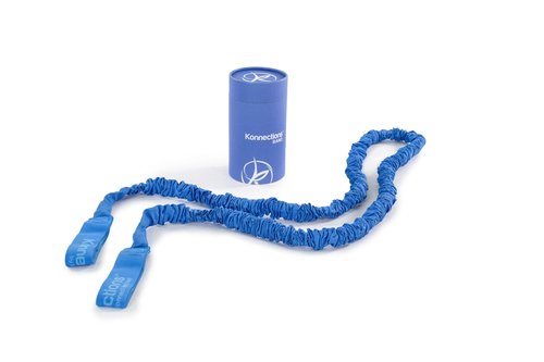 Konnections Fabric Covered Resistance Band Revolutionary Pilates Enhancement Tool for Strength, Flexibility and Precision (Blue)