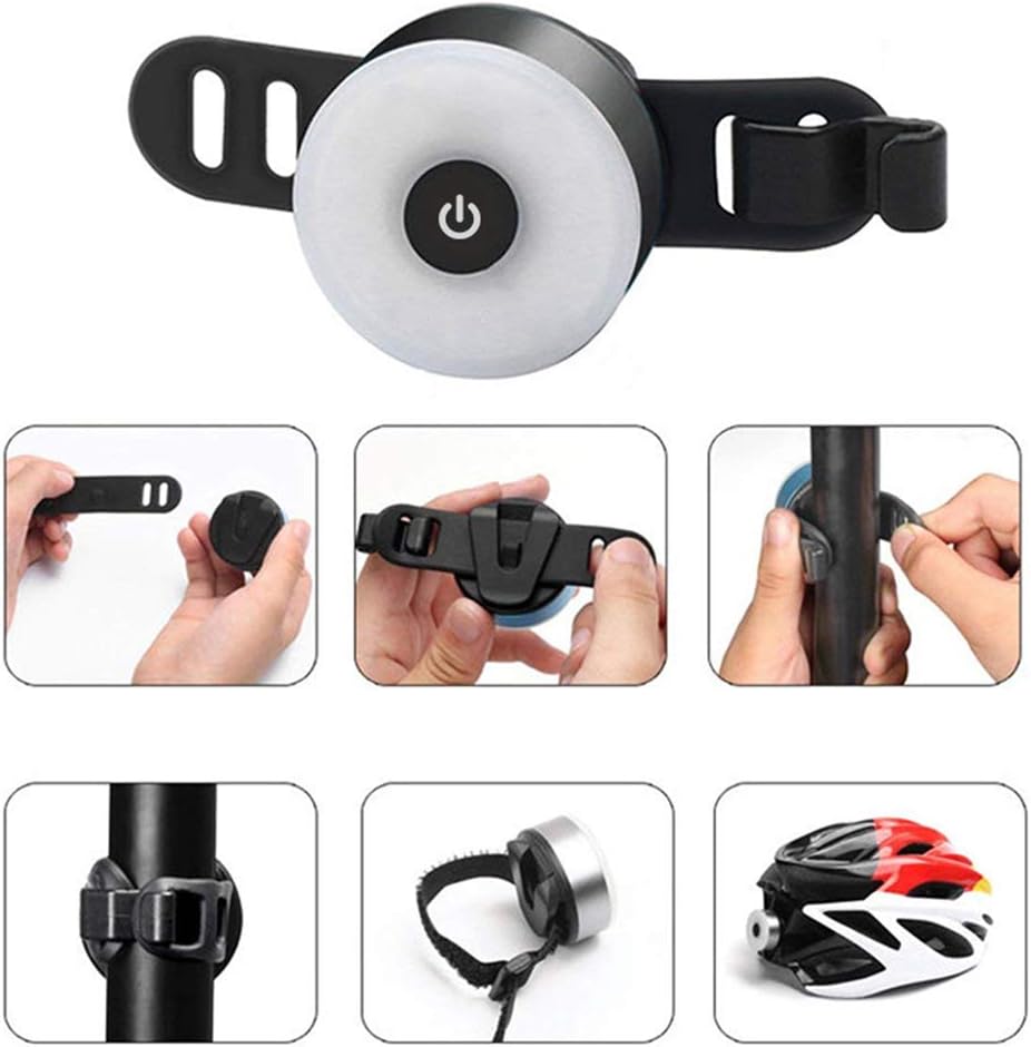 WASAGA Bike Tail Light, Sport LED Rear Bike Light USB Rechargeable, Red High Intensity Bicycle Taillight Waterproof, Helmet Backpack LED Lamp Safety Warning Strobe Light