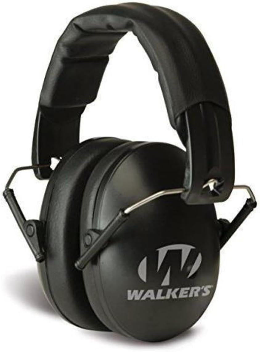 Walker's Unisex Adult's Lightweight Foldable Hearing Protection 22 dB Noise Reduction Pro Low-Profile Earmuffs