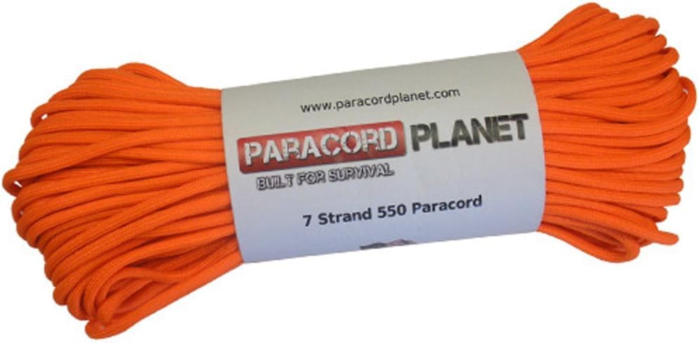 Paracord Planet 550 lb, 50' Foot Hank, Parachute Cord. Also Known as Paracord Rope, Parachute Rope, Utility Cord, Tactical Cord, and Military Cord. USA Made to Provide Durability and Strength.