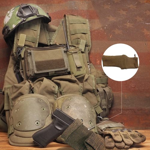 RUBY.Q 20pcs Handgun Socks, 16in Silicone Treated Knit Gun Socks, Breathable Moisture Wicking Gun Sock for Pistol Handgun (20pcs)